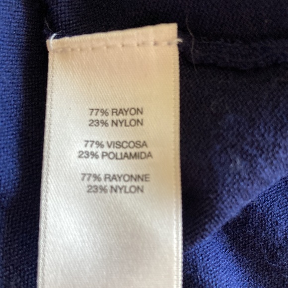 Chico’s, 0, small, deep blue sweater, rolled neck, EUC - Picture 7 of 11